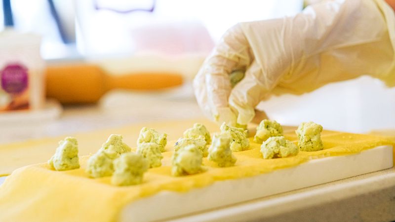 Traditional Italian cannoli filled with sweet ricotta cream